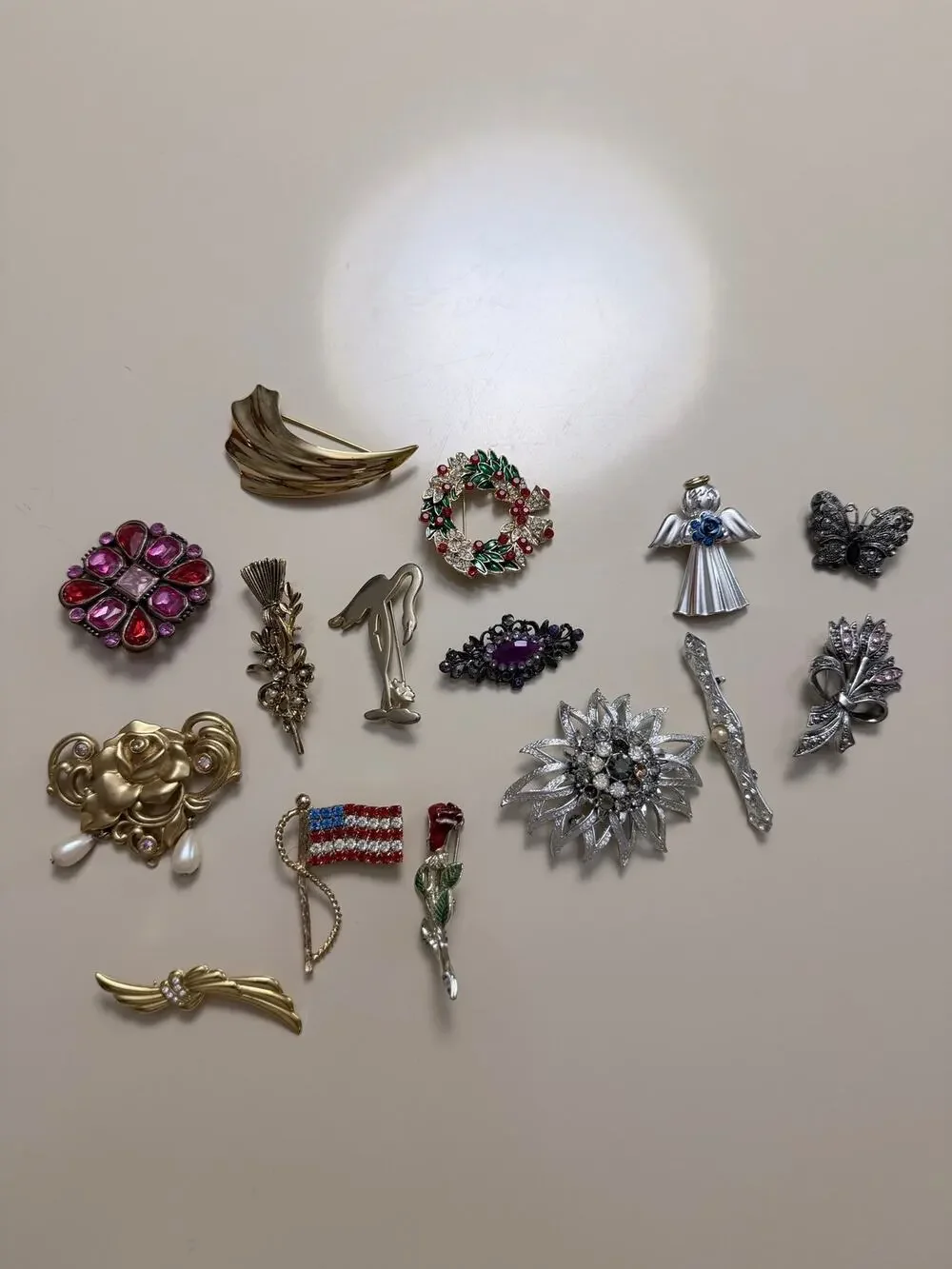 Vintage Brooch Lot 15 Pieces